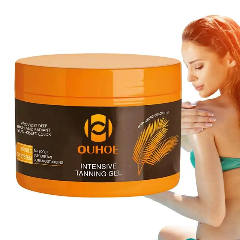 

Self Brown Tanning Gel Carrot Oil Natural Moisturizing Aftersun Tanning Gel Quick Absorb Bronzer For All Skin Types Portable