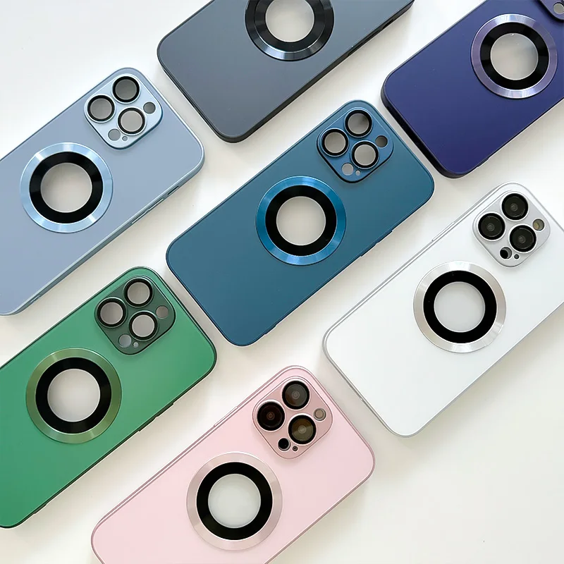 

Luxury Hollow Logo Case for IPhone 14 Plus 13 12 Pro Max for Magsafe Magnetic Wireless Charging Protection Shockproof Cover