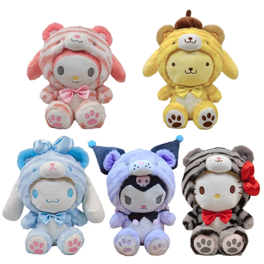 

Sanrios Cinnamoroll HelloKittys Purin My Melody Kuromi Plush Cute Cosplay Tiger Kawaii Anime Plushie Doll Toy Kids Gift 20cm
