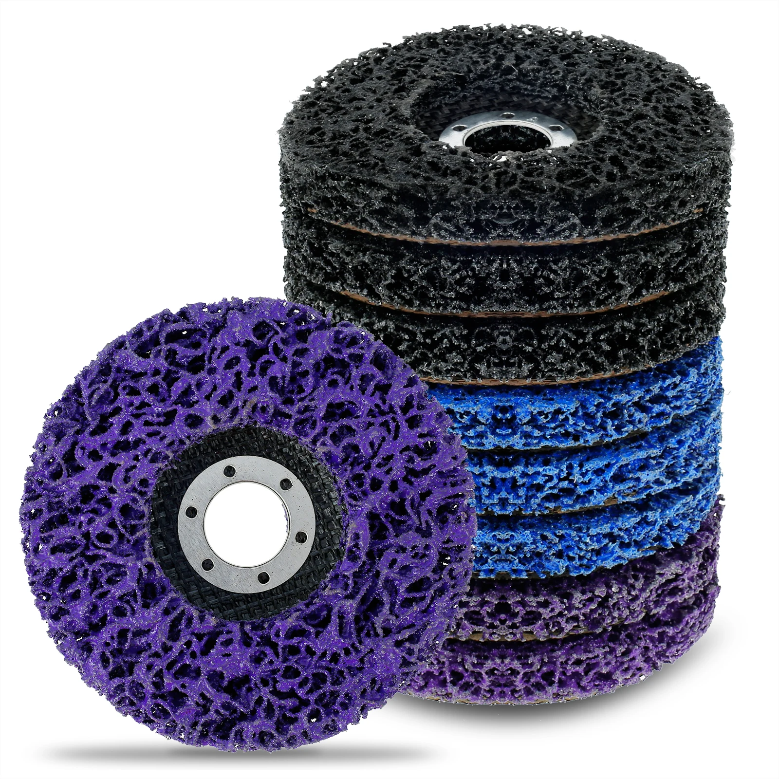 

9Pcs 4.5 Inch Strip Disc Scratch Free Stripping Wheel Quick Change Grinding Disc Durable Polishing Wheel for 4-1/2 Inch Angle