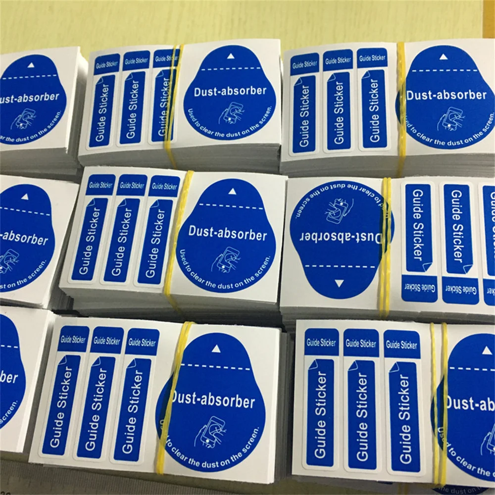 1000pcs Cellphone Tablet Screen Dust Absorber LCD Guide Protector De-dust Sticker for Camera Lens Screens Dust Removal Papers