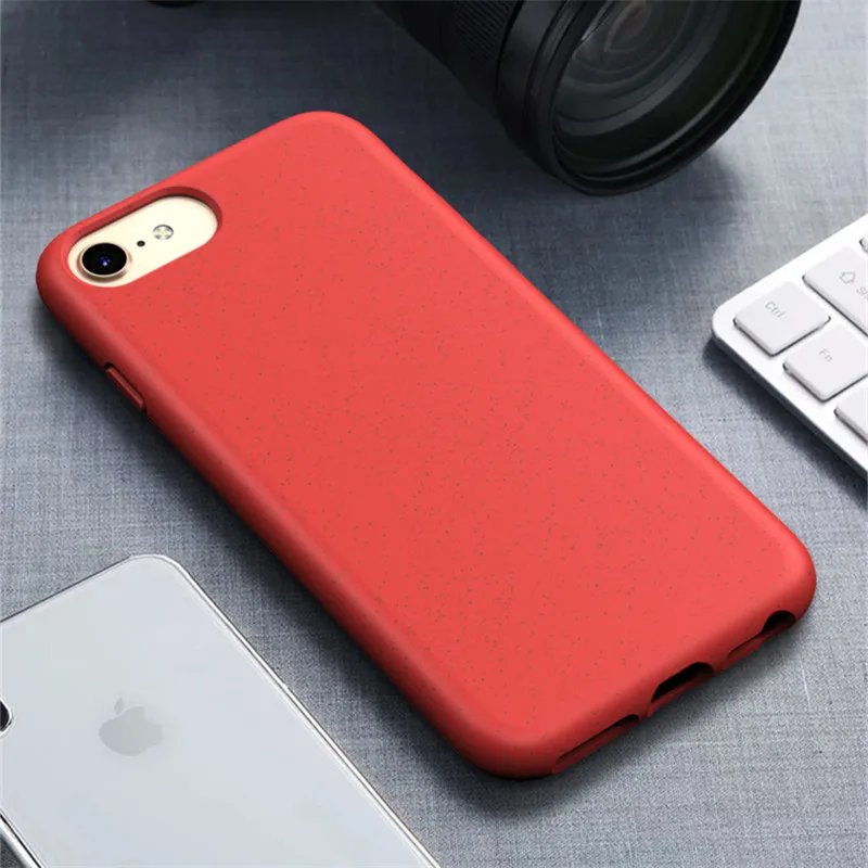

Top Selling Biodegradable Compostable Eco Friendly Anti-Scratch Wheat Clear Mobile Phone Cover Case For iPhone 7 8
