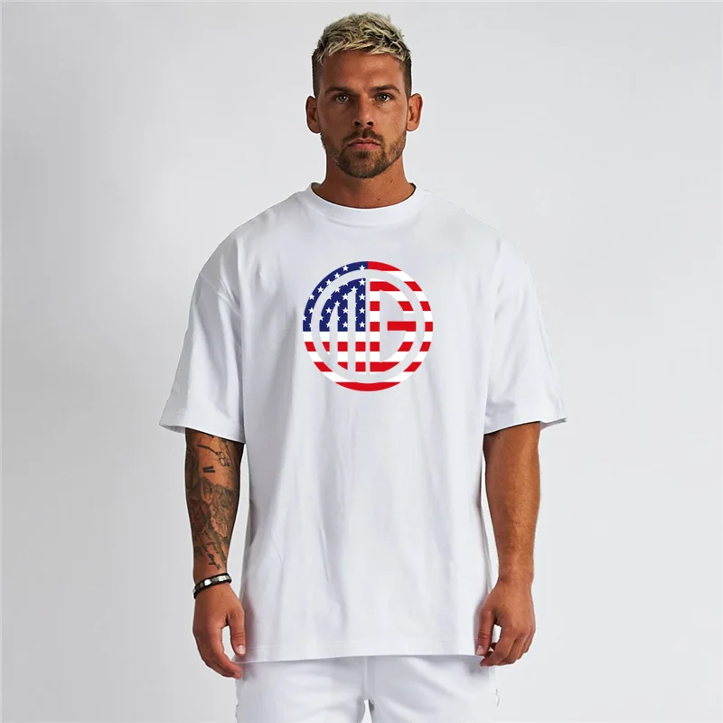 Men's Gym Clothes New Summer Trends Fitness Half Sleeve Loose Sports Short T-Shirt Outdoor Running Tops