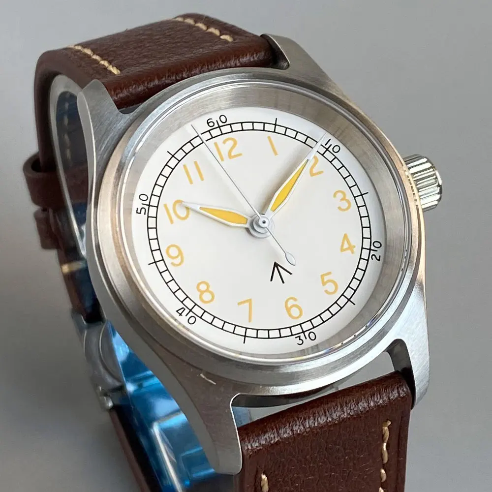 TANDORIO 36 мм белые черные полевые часы NH35 автоматический механизм 20ATM дайверские