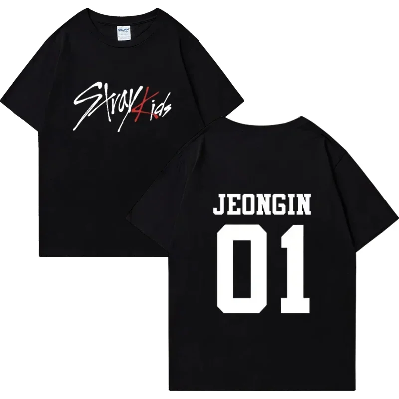 Trend Kpop Stray Kids T Shirt SKZ Men Women Cotton T-shirt Straykids Seungmin FELIX HYUNJIN JEONGIN MINHO harajuku clothing