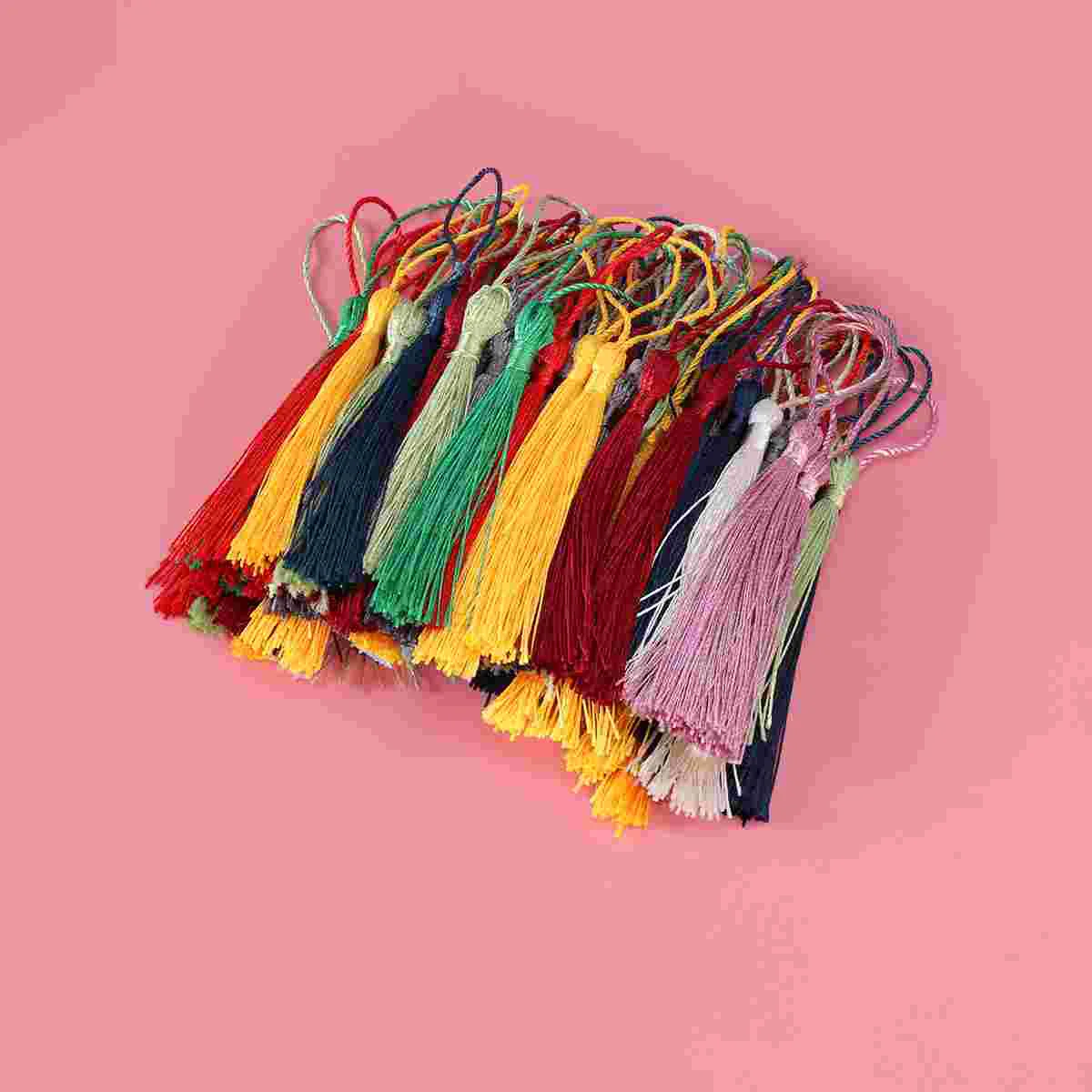 

Tassels Tassel Chinese Knot Craft Decorative Silk Key Soft Minisilky Bookmark Colorful Pendants Charmsjewelry Making Graduation