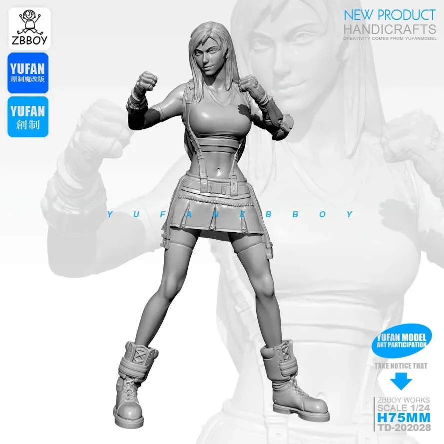 1/24 zestawy żywiczne dla dziewcząt walczącej Wang model z żywicy do samodzielnego montażu TD- 202028