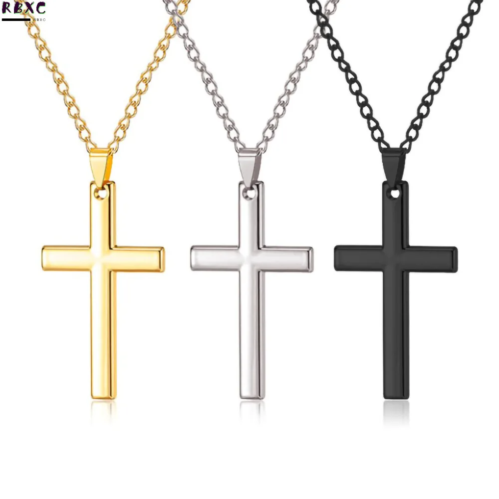 

Rbxc Simple Cross Necklace High-level Photosensitive Faceted Trinket Pendant
