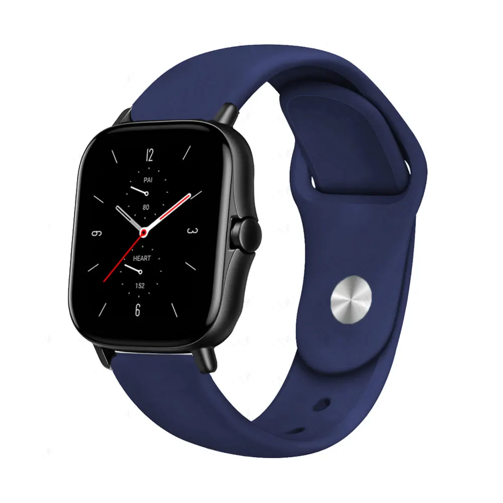 Ремешок для часов Amazfit GTS/2/2e/GTS2 Mini/GTR 3/Pro/47 мм/GTR2/2e/stratos 2/3 спортивный силиконовый