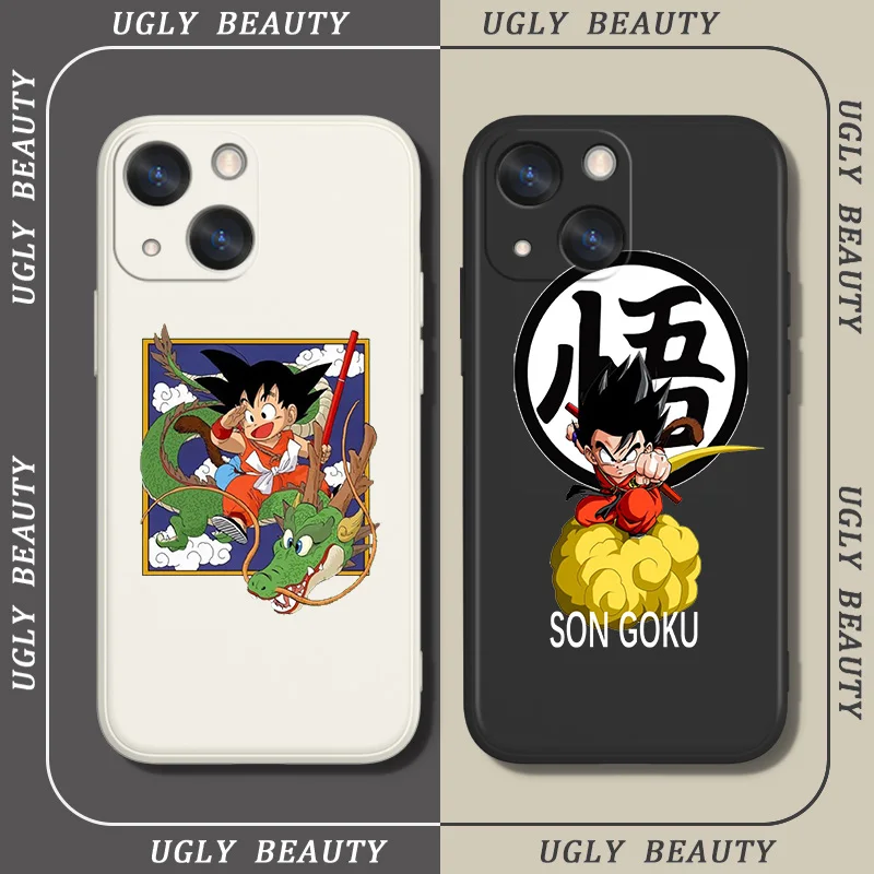 

D-Dragon balls Anime Phoen Case For iPhone 6 6S 7 8 plus X XR XS 11 12 13 14 pro MAX 12 13 mini Liquid Rope Funda Cover Soft