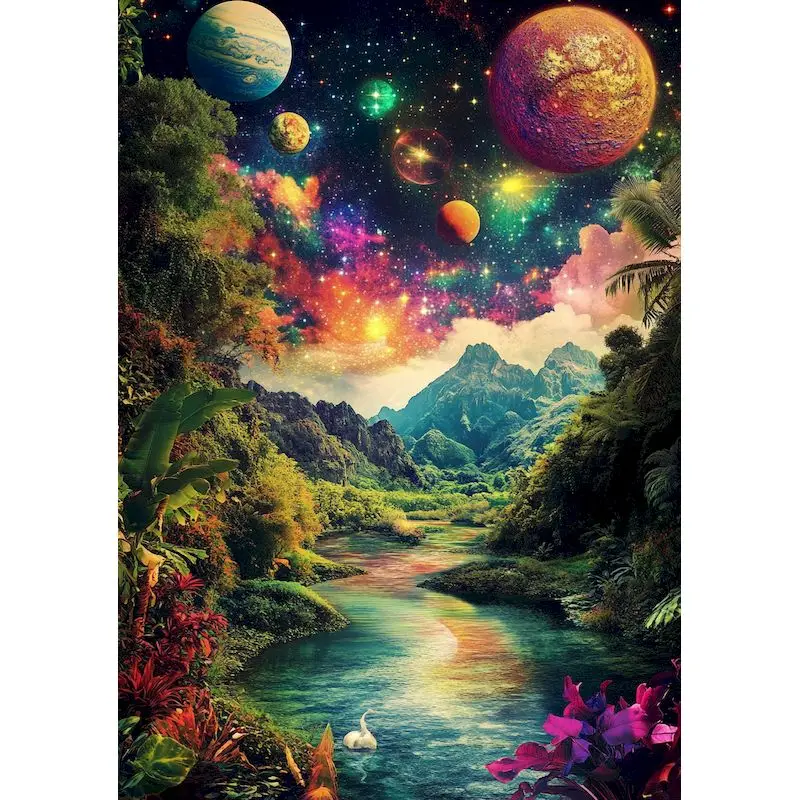 GATYZTORY Diy Картина по номерам с рамкой Акриловая краска на холсте Космическая
