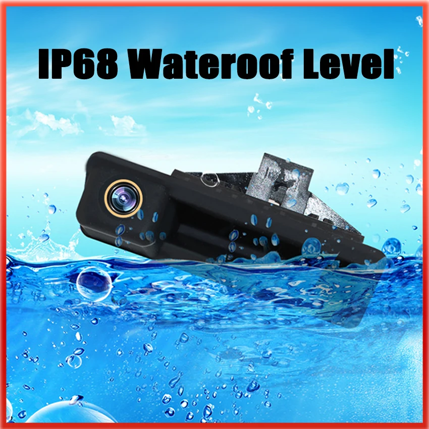 Золотая автомобильная камера заднего вида на ручке багажника для VW Volkswagen Passat Golf