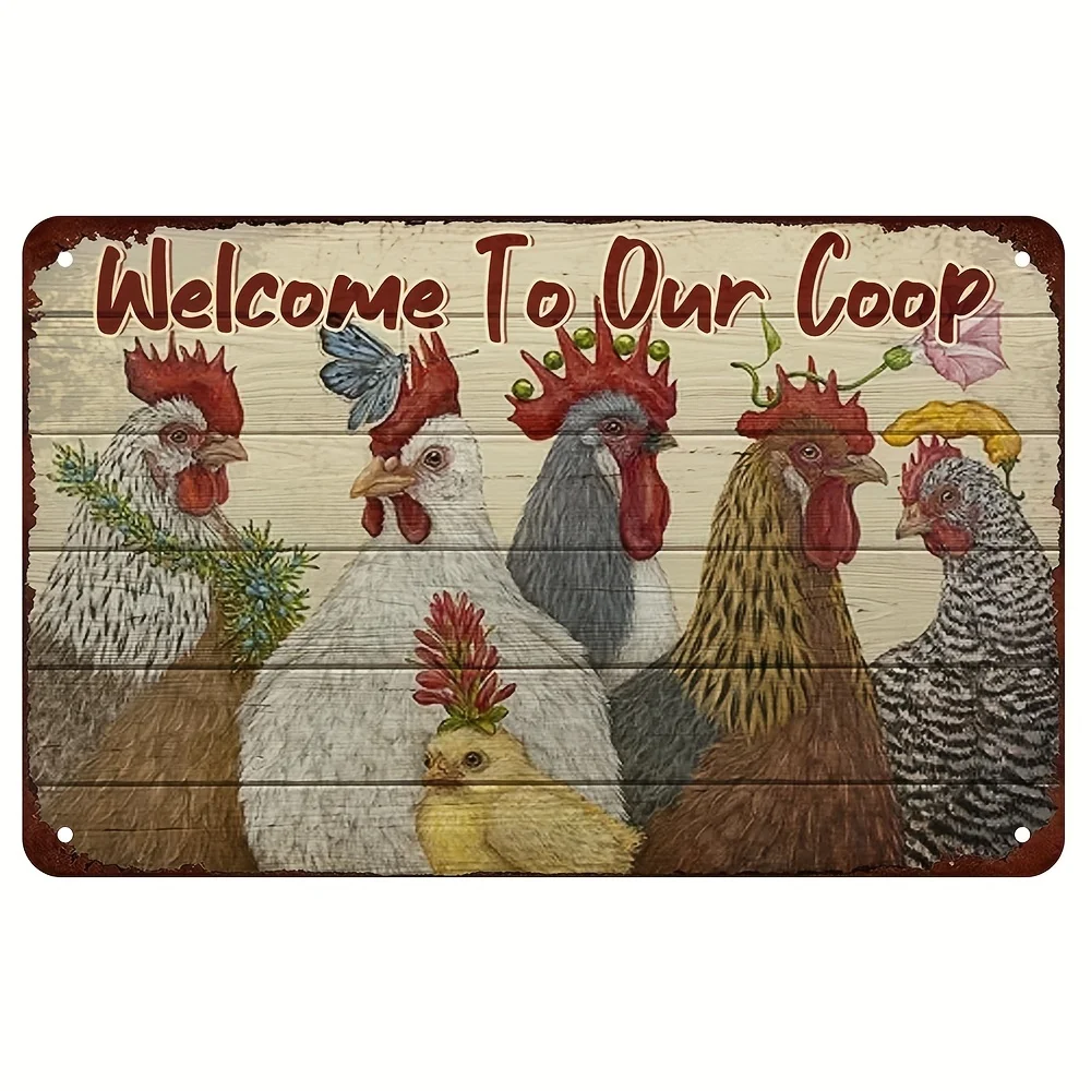 

Funny Chicken Coop Sign Fluffy Hut Chicken Coop Sign Large Rustic Country Hens Roosters Farm Sign Chicken Accessories For Coops