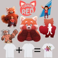 turning red heat transfer stickers disney patches for clothing diy clothes t shirt for kids cartoon appliques custom decor gift