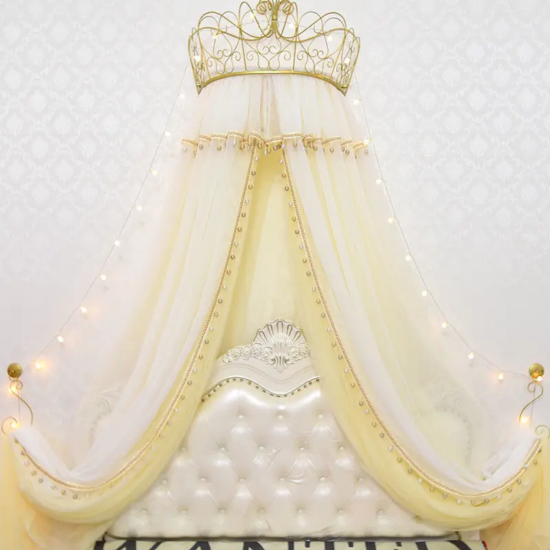 

Занавеска для кровати принцессы украшение для спальни марлевая занавеска для красивой Кровати Балдахин детская москитная сетка занавеска ...