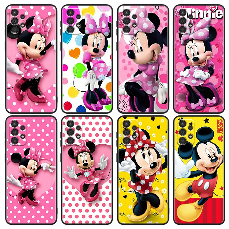 

Minnie Disney Mouse Cute For Samsung A91 A81 A73 A72 A71 A54 A53 A52S A51 A42 A41 A34 A33 A21 A31 A23 lite Black Cover