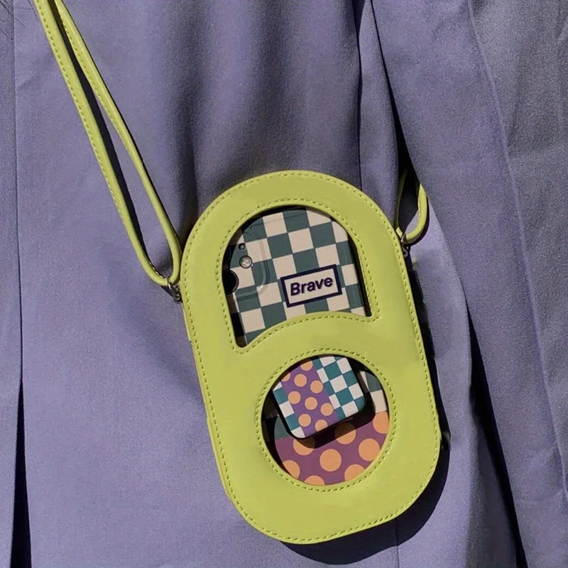 

Mini Transparent Phone Bag Summer Personalized One Shoulder Oblique Cross Small Bag Women's Bubble Phone Bag