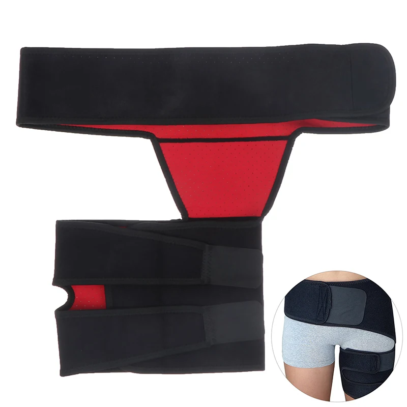 

1Pc Groin Hip Brace Thigh Support Compression Wrap Belt Adjustable Sport Protect Hamstring Muscles Joints Protector