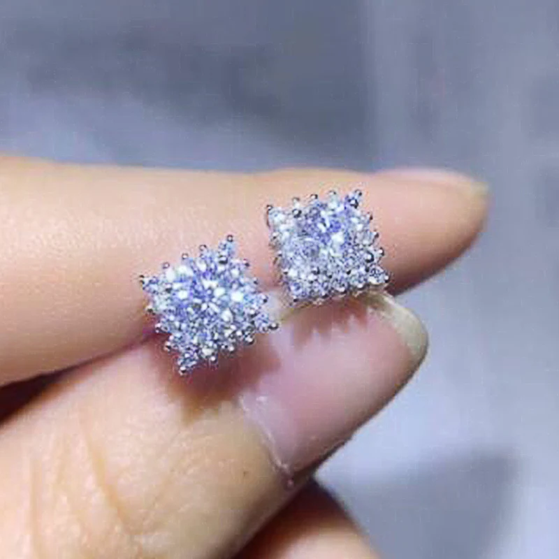 

Huitan Dainty Square Stud Earrings with Brilliant Cubic Zirconia Fancy Accessories for Women Party Wedding Jewelry Drop Shipping