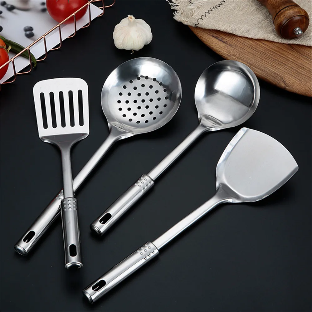 

1pcs Long Handle Soup Scoop Stainless Steel Strainer Spoon for Cooking Baking Home Kitchen Accessories Cooking Utensil