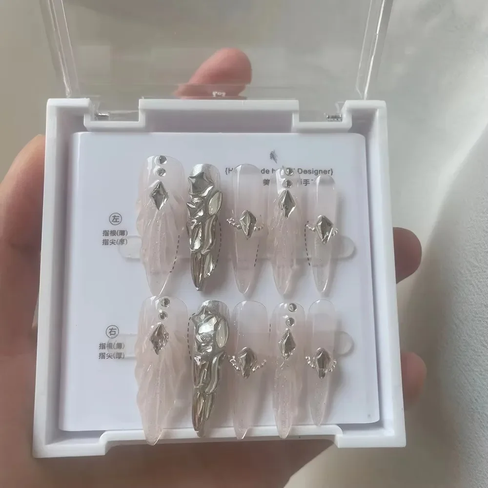 

MINISO кавайные накладные ногти Hello Kitty Mymelody розового цвета