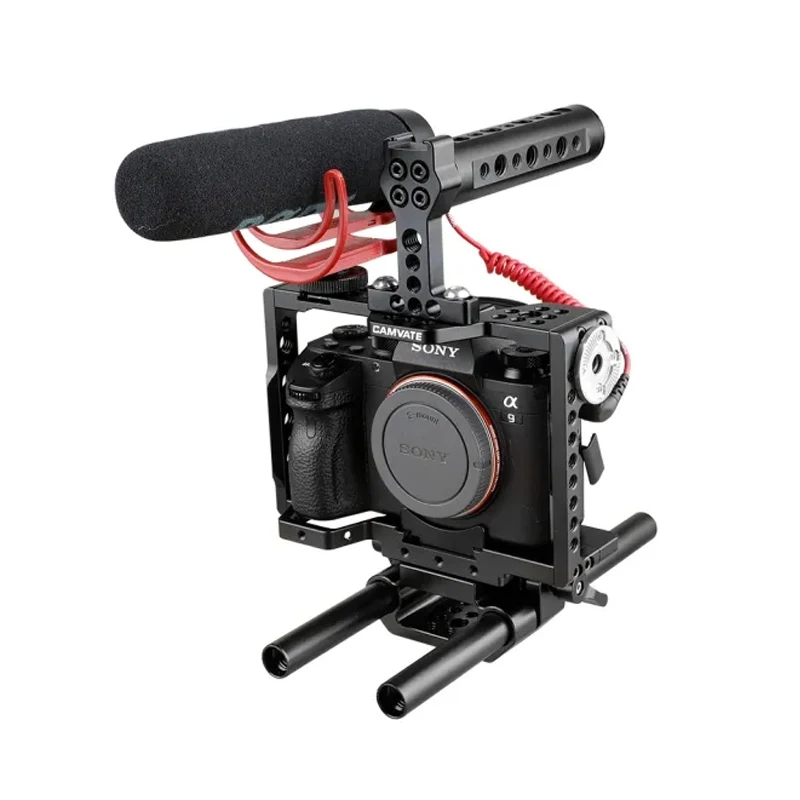 Клетка для камеры CAMVATE с верхней ручкой и двойным стержнем 15 мм Sony a7 II a7R a7S III A7r4 a9