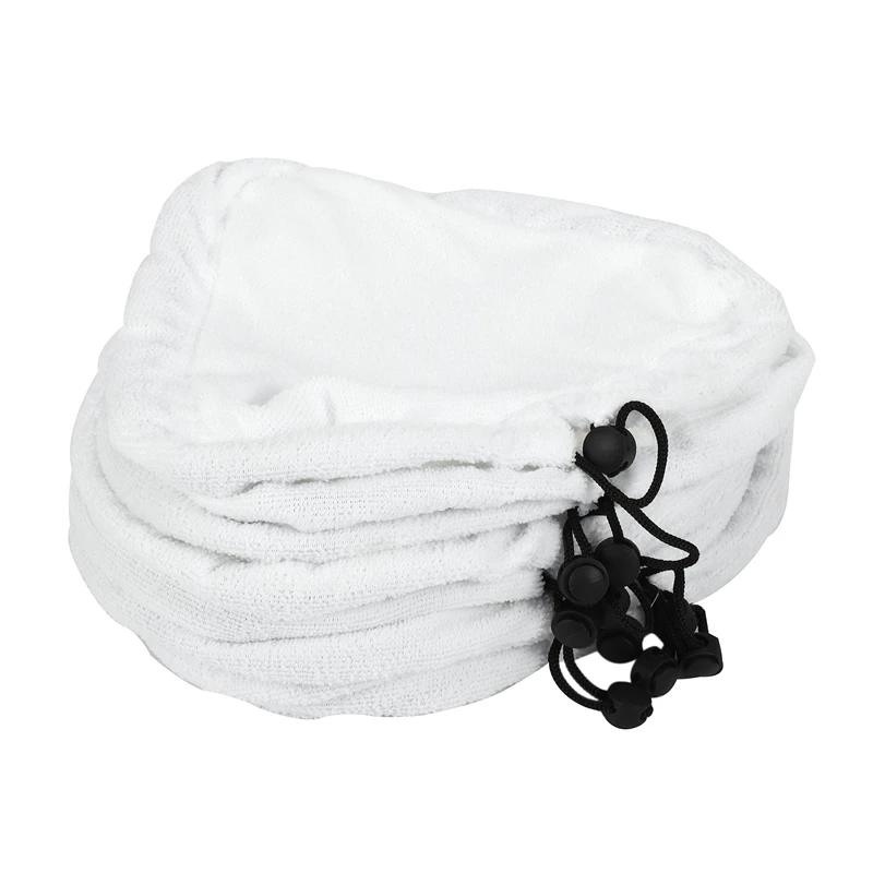 

10 Pcs White Microfibre Washable Reusable Cloth Replacement Pad Floor Cleaner For Steam Mop