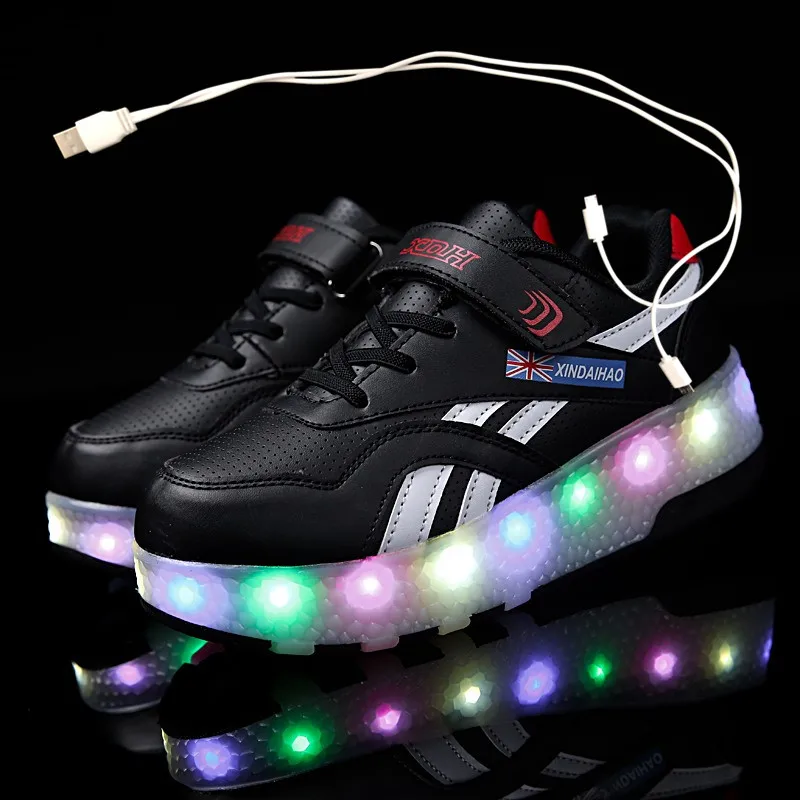 Кроссовки с невидимым переключатсветодиодный и светодиодной подсветкой зарядка