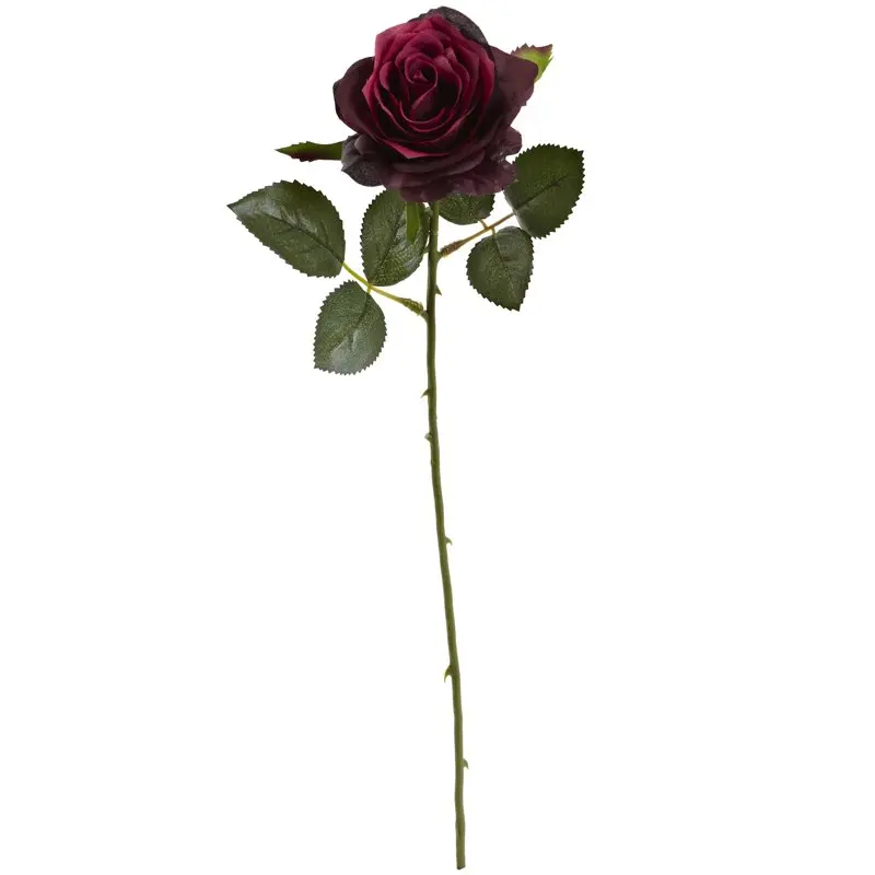 

18 дюймов. Искусственный цветок розы (набор из 24), бордовая ваза для свадебной вечеринки, украшение для дома на осень, искусственный цветок