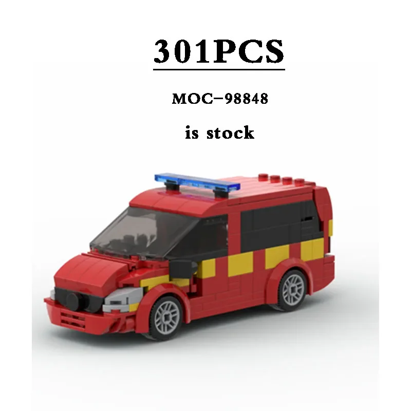 MOC Speed Champion MOC-98848 пожарная бригада командный автомобиль игрушечный строительный