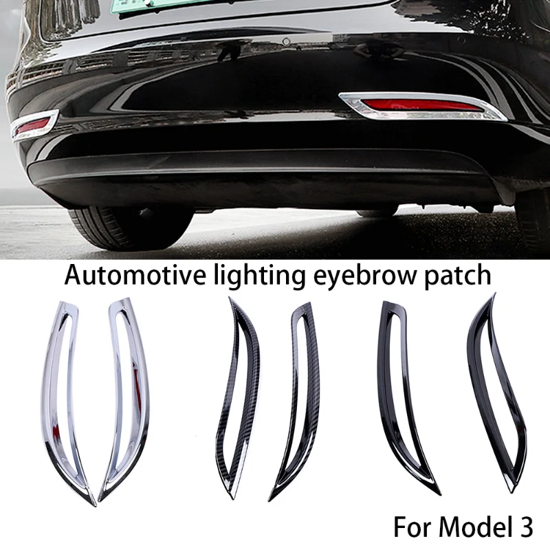 

Applicable To Tesla Tesla Model3 Rear Fog Lamp Decoration Anti Scratch Protection Modification Automotive Lighting Eyebrow Patch