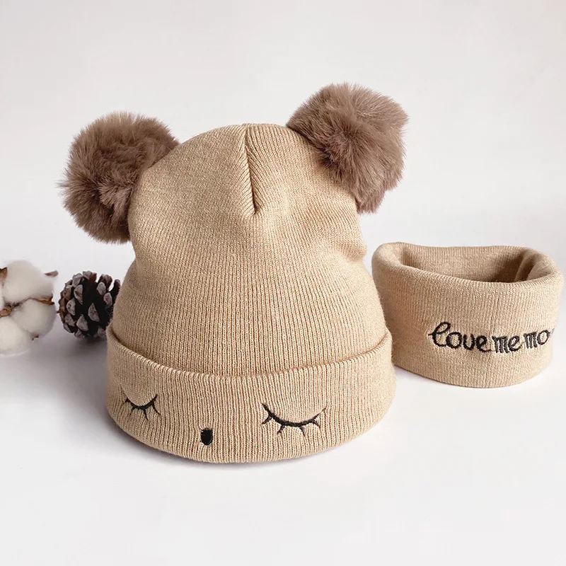 

Baby Cap Bib Cotton Warm Newborn Accessories Baby Girl Boy Autumn Winter Hat for Kids Infant Toddler Beanie Cap Girls Hat Warmer
