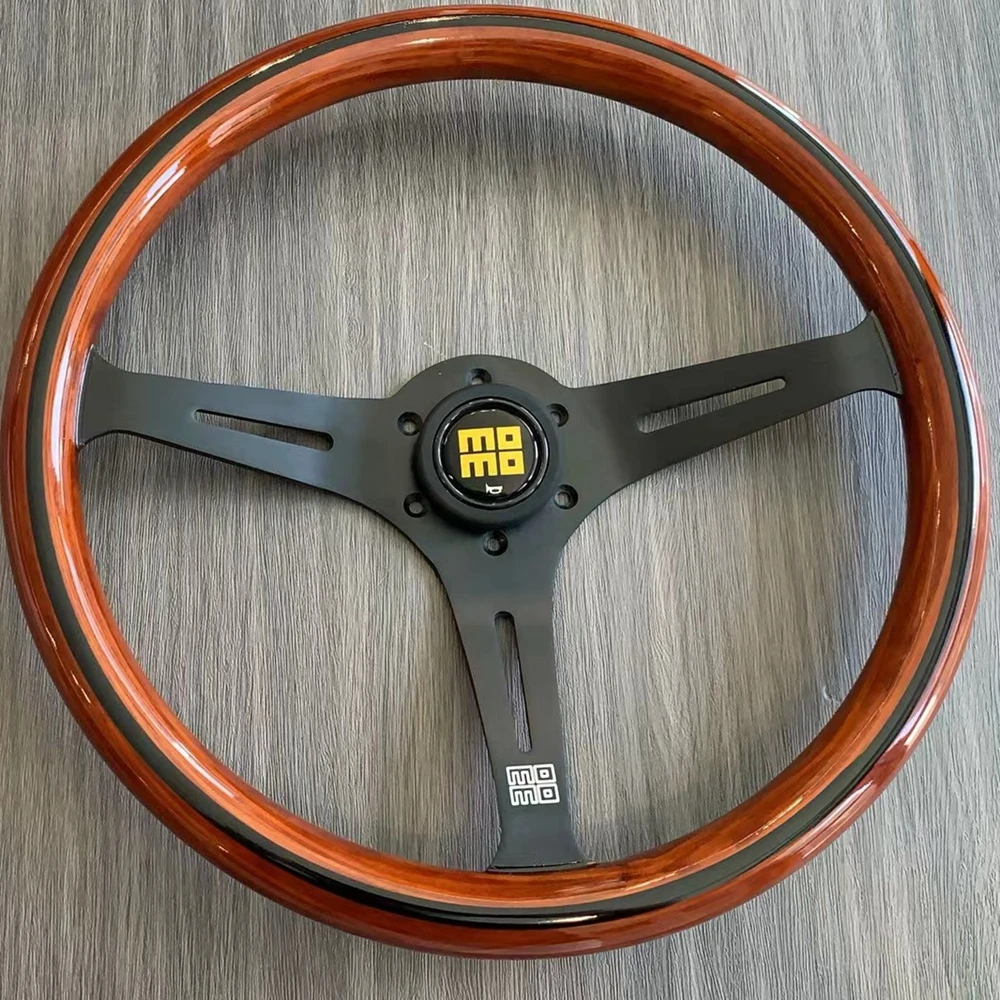 Универсальный классический 14-дюймовый гоночный MOMO деревянный руль автомобиля JDM