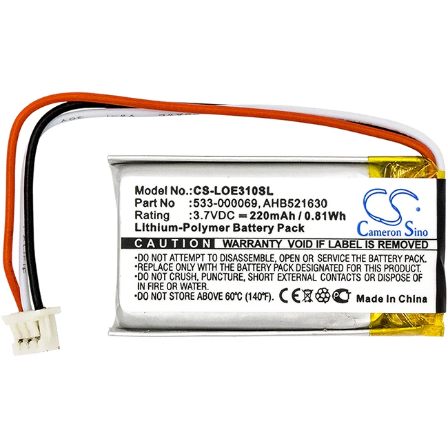 

Cameron Sino 180mAh Battery For Logitech 533-000069 533-000151 AHB521630 UE310 UE3500 UE4500 G Pro Wireless G502 G304