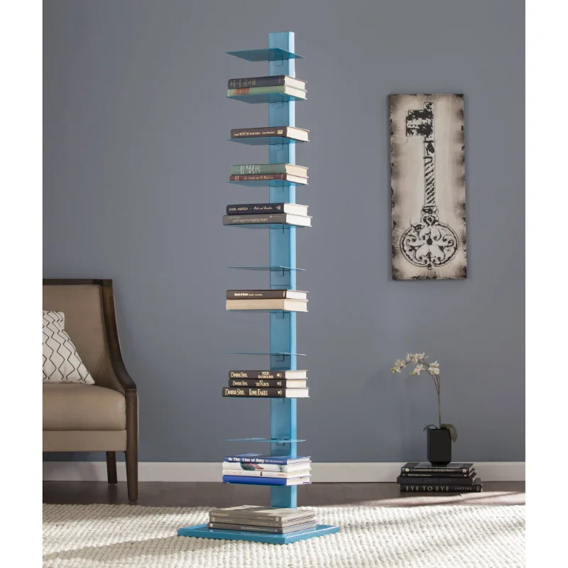 

Farrah Spine Tower Shelf, Blue dvd storage