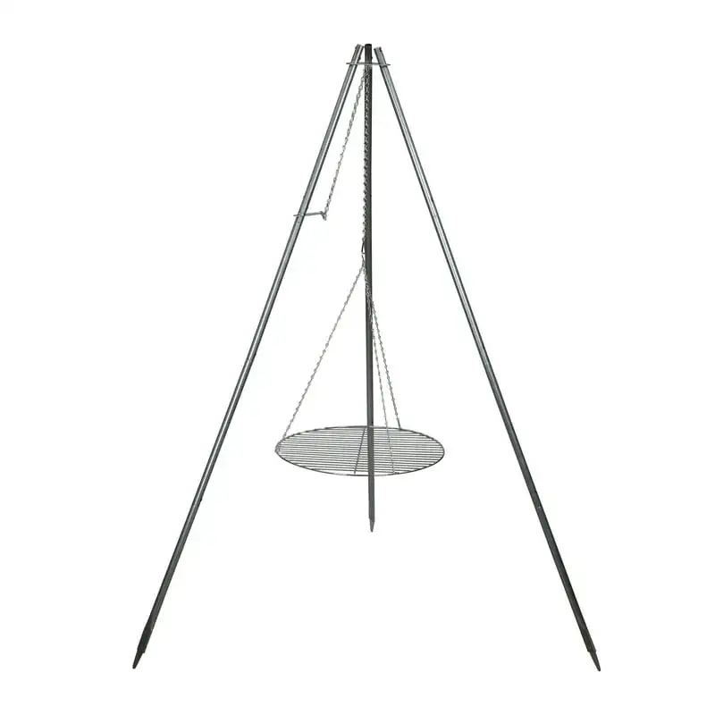 

Tripod Camping Grill with Lantern Hanger Silver