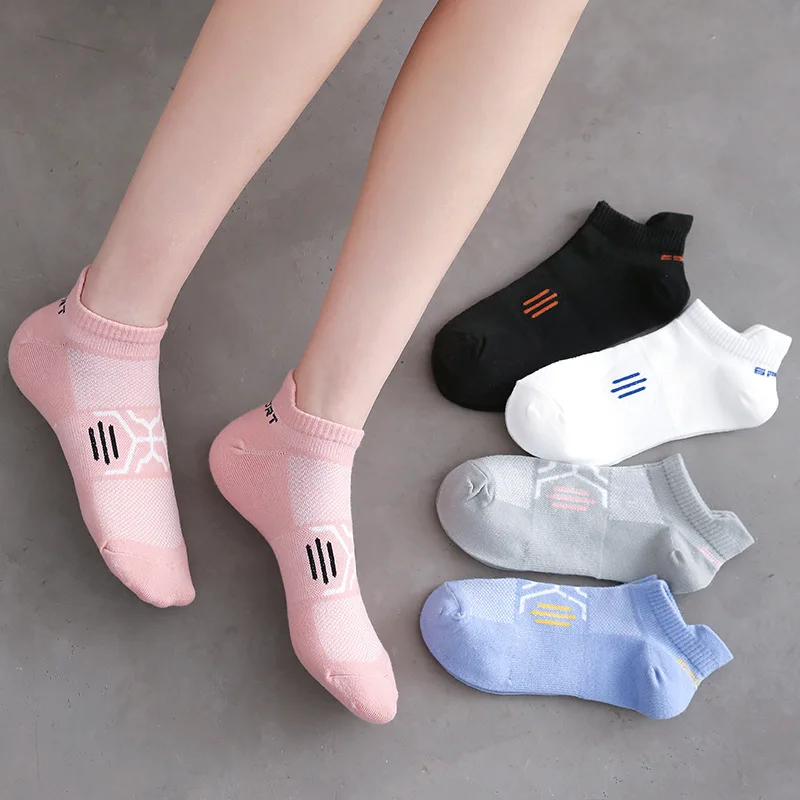 

Женские хлопковые носки 2/5 пар, женские повседневные носки с мультяшным принтом в стиле Харадзюку, милые невидимые забавные носки до щиколо...