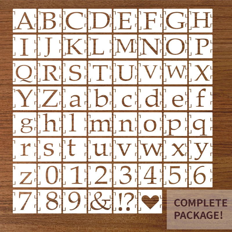 65 шт./набор трафареты в виде букв