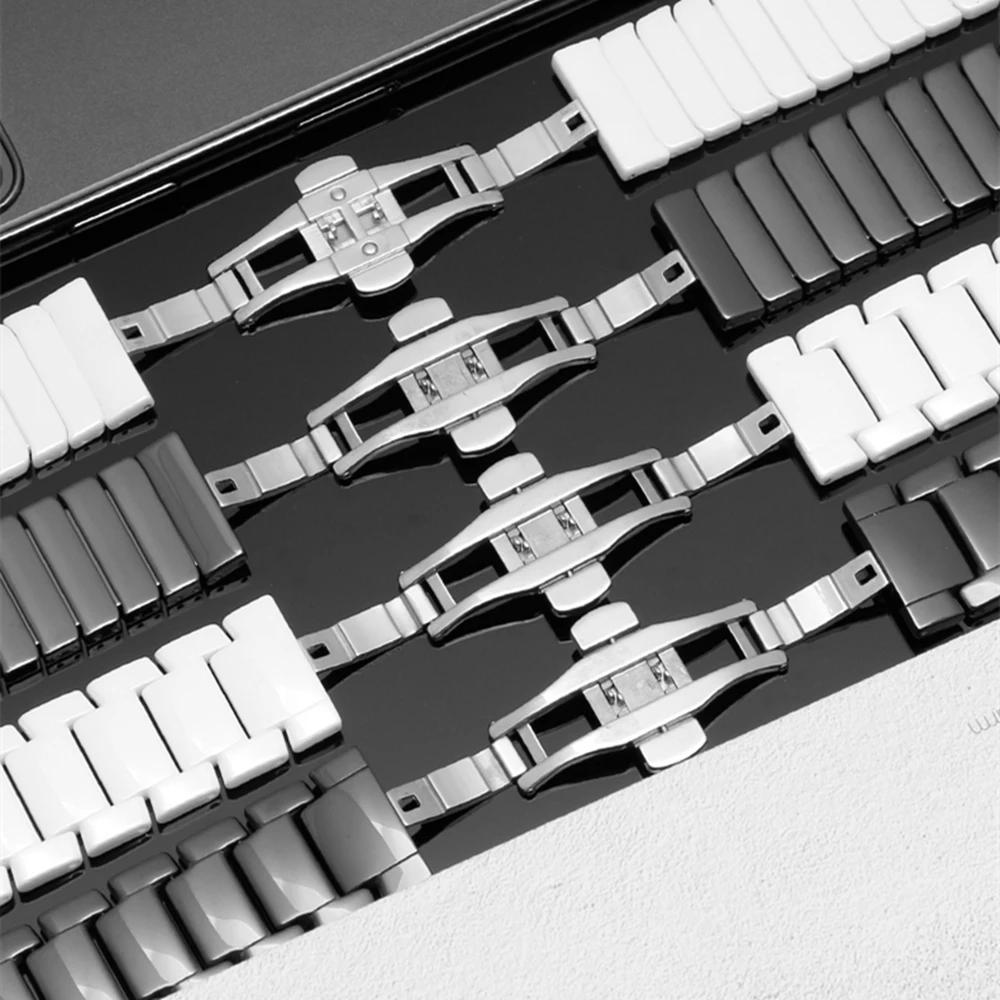 Ceramic Strap for Apple Watch Band Ultra 876543SE Replacement Bracelet Wristband for iWatch Series 49mm 45mm 44mm 42mm 41mm 40mm