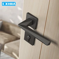 CXHIIA Simple Door Lock Indoor Bedroom Room Door Lock Mute Magnetic Suction Door Lock Split Universal Handle Household Wooden Do