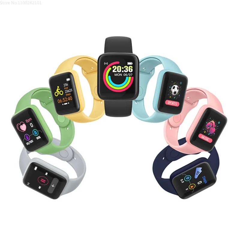 

D20S Smart Watch 2022 Men Dial Bluetooth Call Blood Pressure Waterproof Sports Macaron Y68S Smart Watch Fitness Tracking Band A