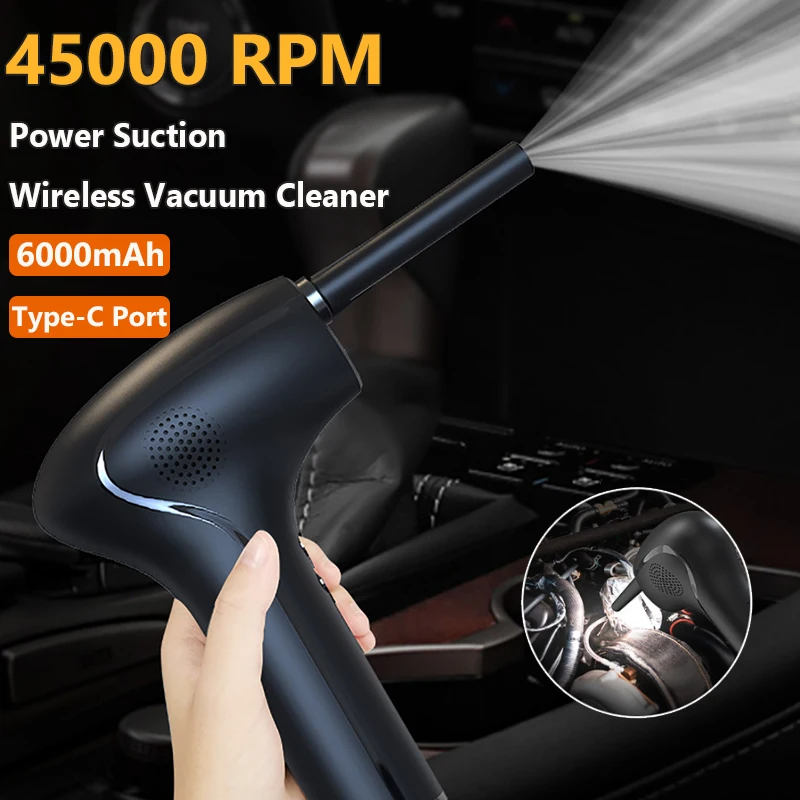 

45000RPM Wireless Vacuum Cleaner Air Duster Dust Blowing Gun Air Cleaner Blower For Computer Laptop Keyboard Camera Cleaning