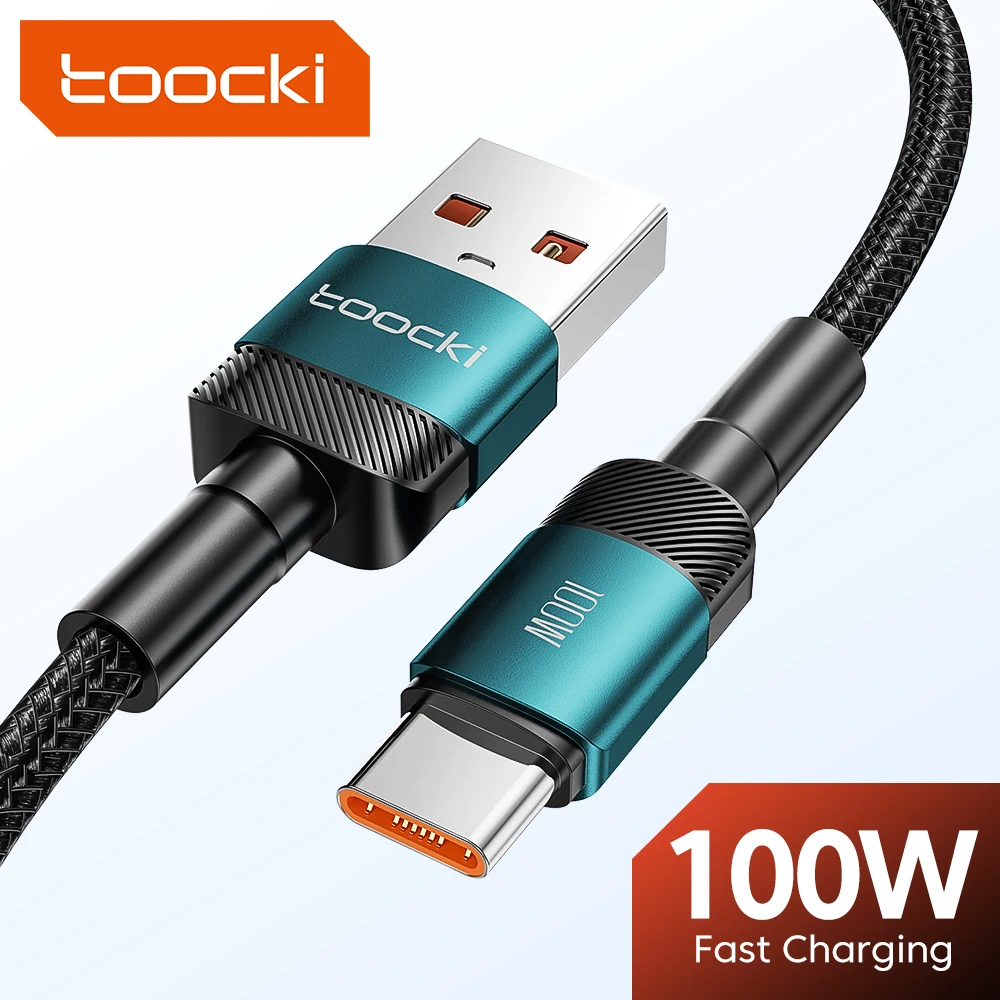 Toocki USB Type C Cable 100W PD Fast Charging Charger USB-C Type-C Data Cord Cable For Samsung Huawei P50 Xiaomi POCO f3 0.25-3M