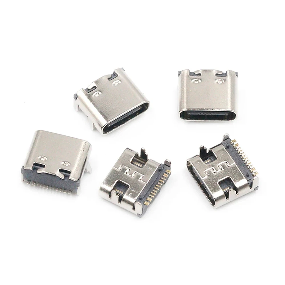 Порт зарядки Разъем для USB-3.1 SMD Type-C 16-контактный разъем SMT Гнездовой