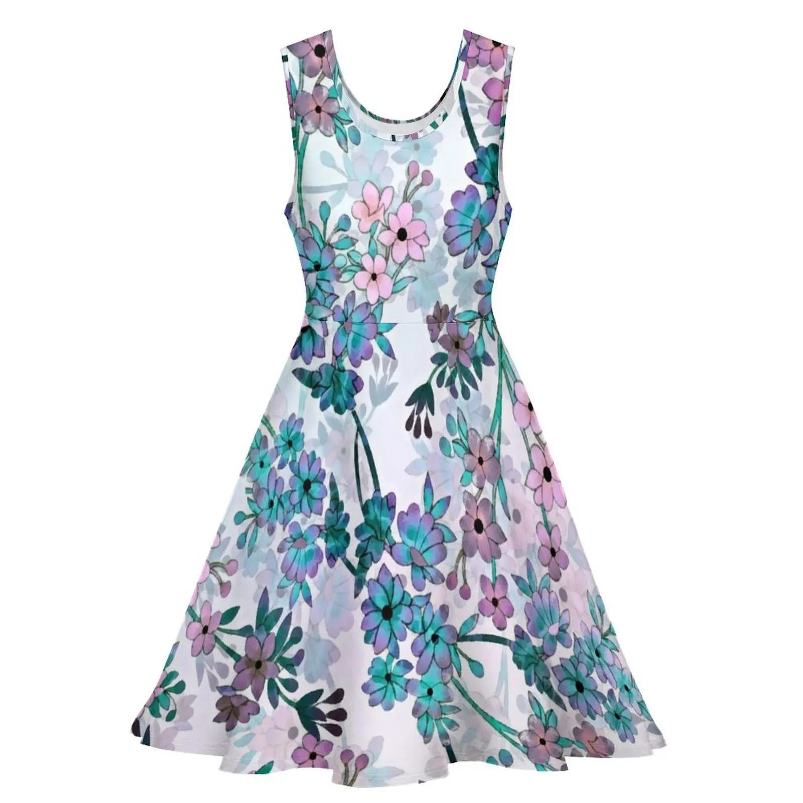 

Новинка лета 2022, женское платье, модное милое элегантное вечернее платье А-силуэта с цветочным принтом, Y2K