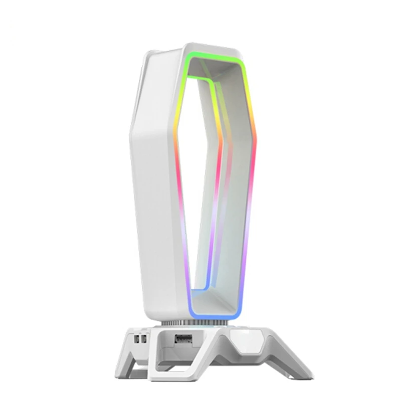 

RGB Headset Stand Multi-Functional Headphone Holder Hanger Display Shelf With 3 Virtual 7.1 Surround Sound Port