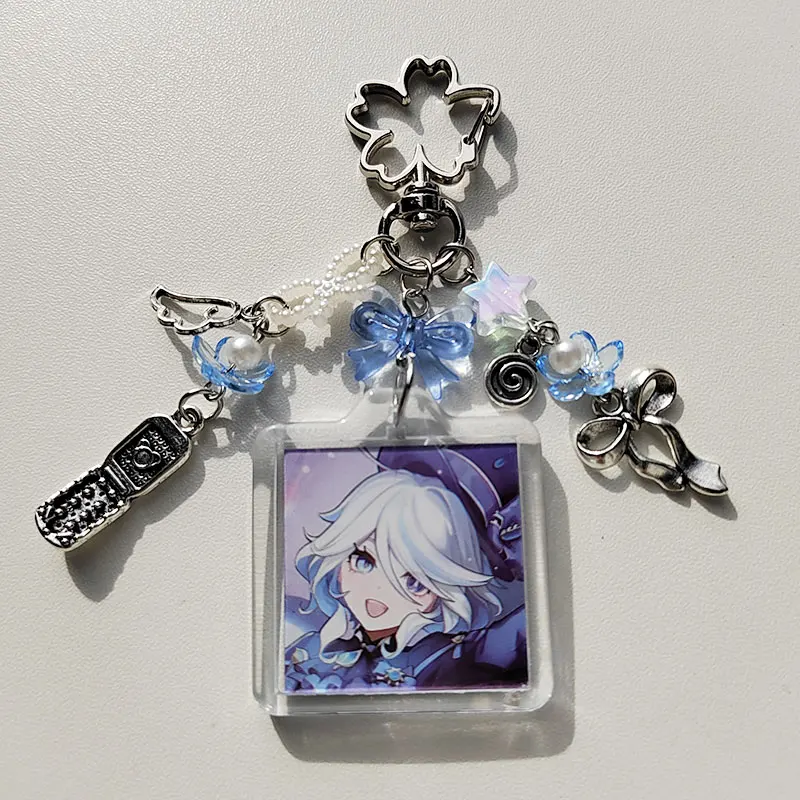 Ручная работа Furina Вдохновленный бисером брелок бант Звездные украшения