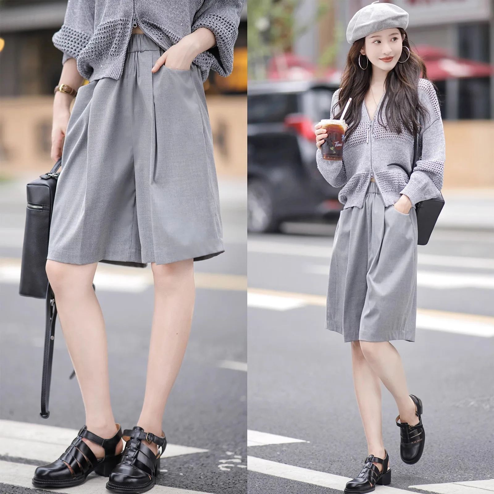 

Женские шорты с эластичными вставками