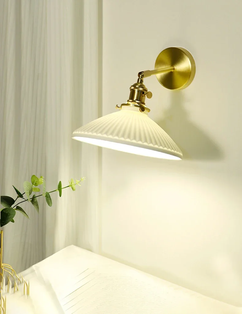 Современная керамическая настенная лампа в скандинавском стиле зеркальная для