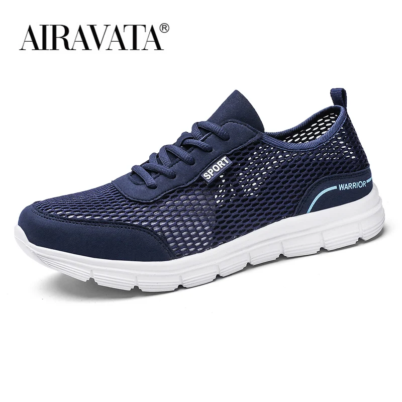 Men Sneakers Summer Walking Shoes Fashion Breathable Shoes Lace-up Male Mesh Tenis Sneakers Size 39-46